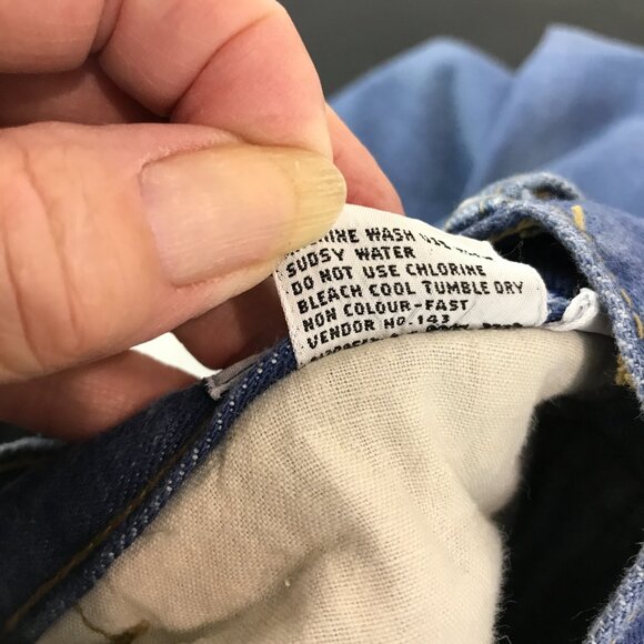 Women's Vintage Pentimento wide flare small size boho applique jeans - Picture 8 of 10